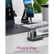 Icy box ib-hub1454-c31 usb-hub (grijs blauwgrijs, 4x usb-c 3.2 (10 gbit s)) - afbeelding 5