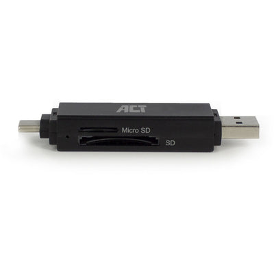 Act Connectivity USB-C USB-A card reader, SD Micro SD