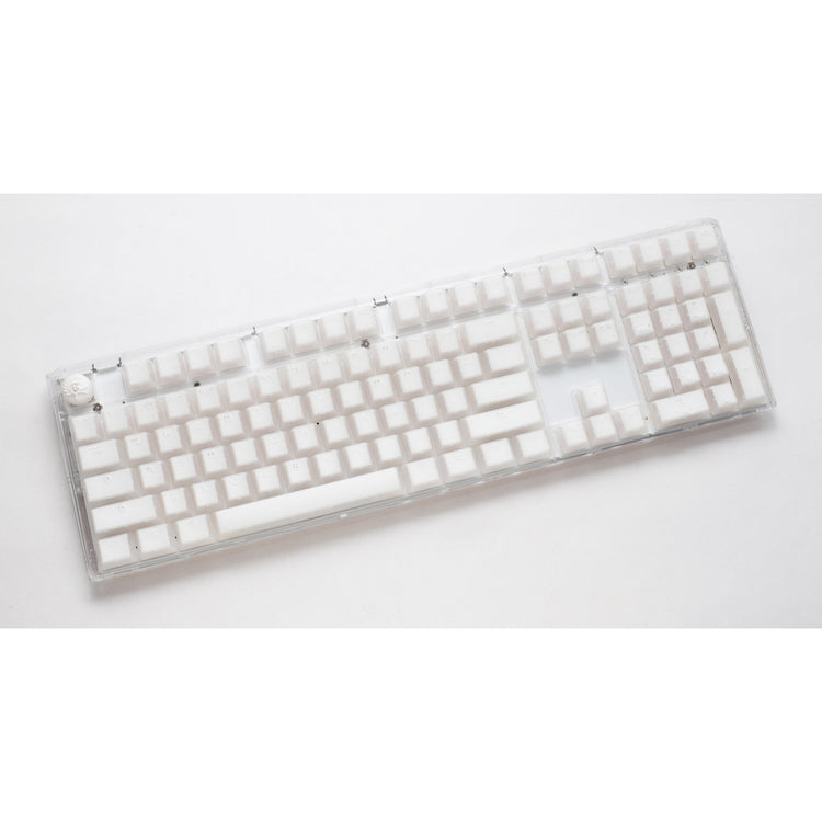 Ducky one 3 aura white rgb mechanisch toetsenbord (wit, us lay-out (qwerty), cherry mx speed silver, 100%, abs double shot, hot swap)