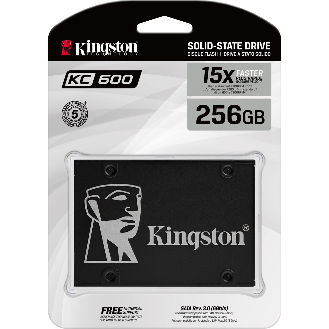 Kingston Kingston SKC600 256G KC600 SSD, 256 GB, 2.5, SATA3, 3D V-NAND TLC