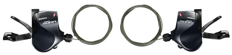 Shimano sora sl-r3000 2x9-speed flat bar shift lever set