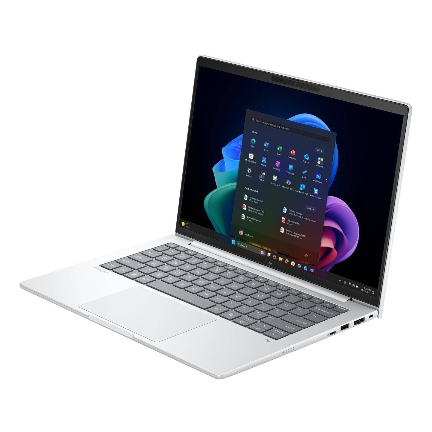 Laptop hp elitebook 8 g1i (ad3t7et) 16 copiloto+ (plateado | core ultra 7 258v | gráficos intel arc | 32 GB | SSD de 1 TB)