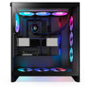 Nzxt h7 flow rgb (2024) midi tower behuizing (zwart | 2x usb-a | 1x usb-c | rgb | tempered glass)
