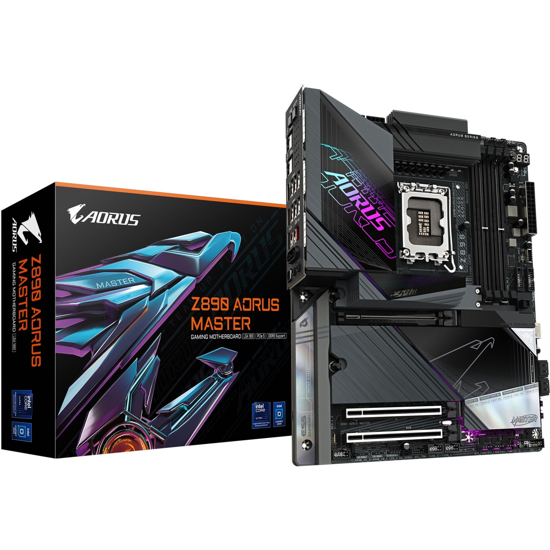 Placa base Gigabyte Z890 AORUS Master Socket 1851 (RAID, 10GB-LAN, Wi-Fi 7, BT, Sonido, ATX)
