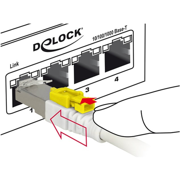 Cavo patch delock rj-45 al sicuro con gatto.6a