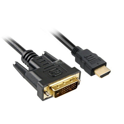 Sharkoon hdmi > dvi-d adapter (zwart, 2 meter, dual-link)