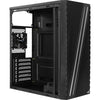 Aerocool streak midi tower behuizing (zwart | 3x usb-a | rgb | window)