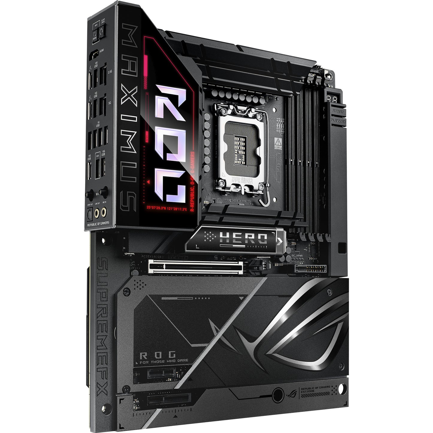 Placa base Asus Rrog Maximus Z890 Hero BTF Socket 1851 (negra, RAID, 5 GB-LAN, Wi-Fi 7, BT, Sonido, ATX)