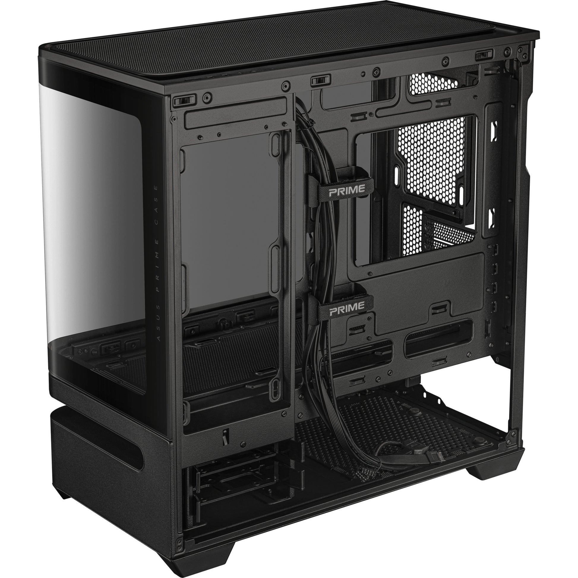 Custodia Midi Tower Asus Prime Ap202 (nero | 2x USB-A | 1x USB-C | RGB | vetro temperato)