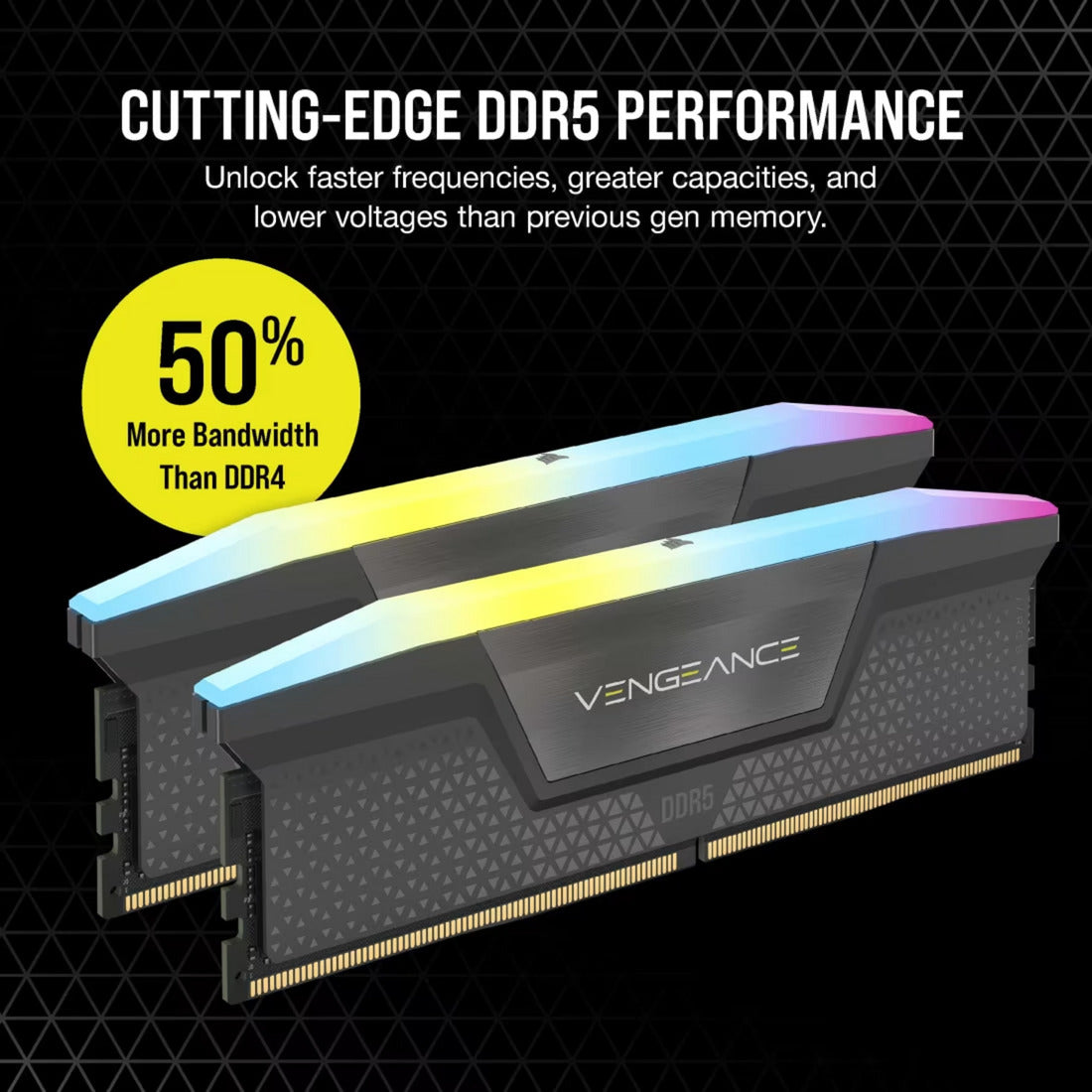 Corsair Vengeance RGB 32 GB DDR5-6000 (2x 16 GB) RAM (negro, cmh32gx5m2d6000z38, xmp, expo)