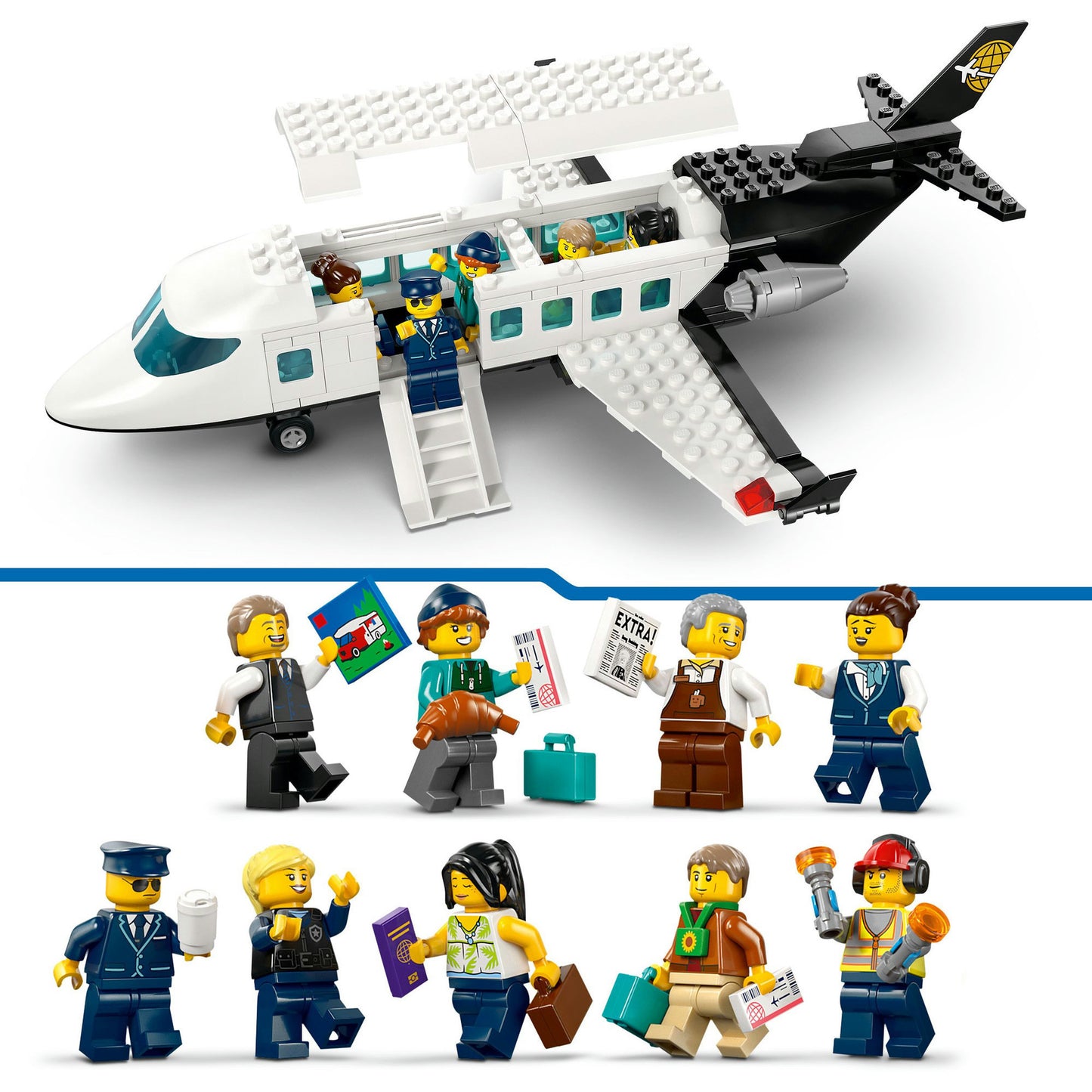 Lego my city 60502 aeropuerto con avión