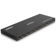 Delock hdmi splitter 1x hdmi in > 8x hdmi out, 4k 60hz (zwart, met downscaler) - afbeelding 1