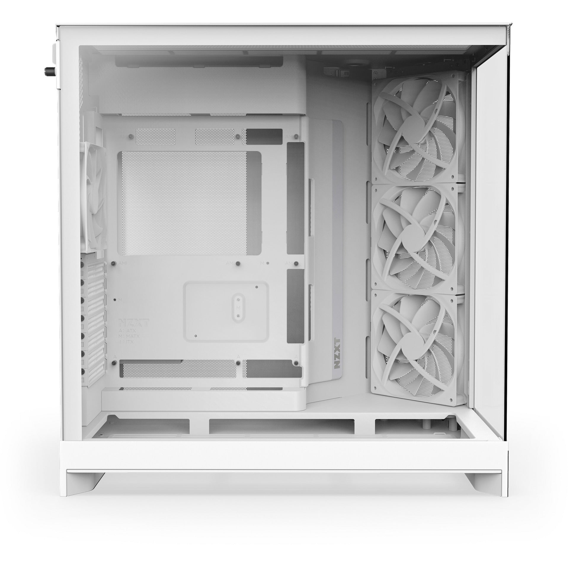 Custodia midi tower Nzxt h9 flow (bianco (opaco) | 2x USB-A | 1x USB-C | vetro temperato)