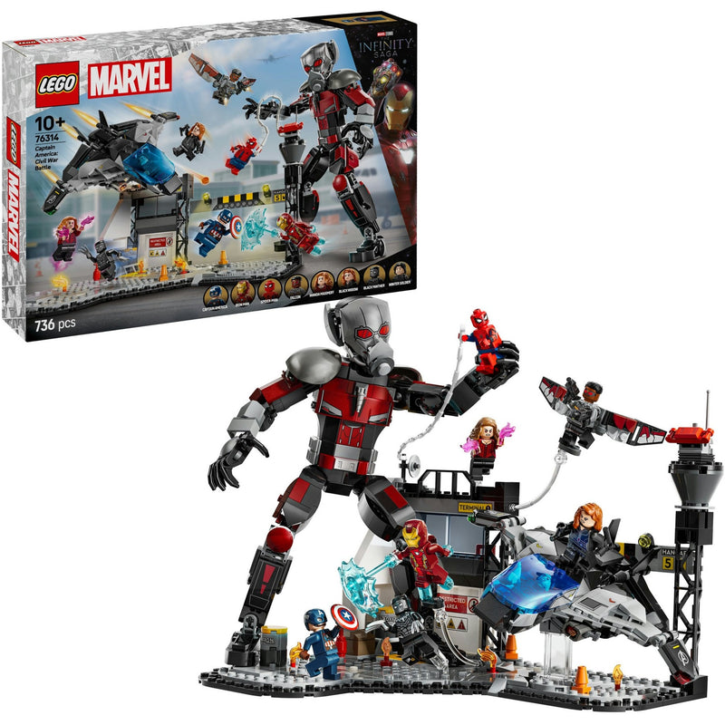 Lego LEGO Super Heroes 76314 Capitán América Escena de acción de la Guerra Civil