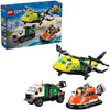 Remix di aereo, camion di servizio e hovercraft Lego City 60505