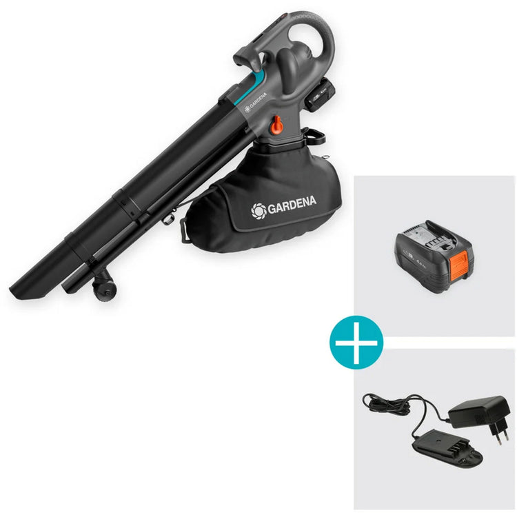 Gardena battery leaf blower powerjet 18v p4a set