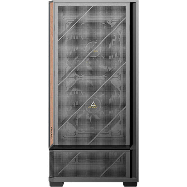 Custodia midi tower Antec p30 air (colore legno nero | 2x USB-A | 1x USB-C | vetro temperato)