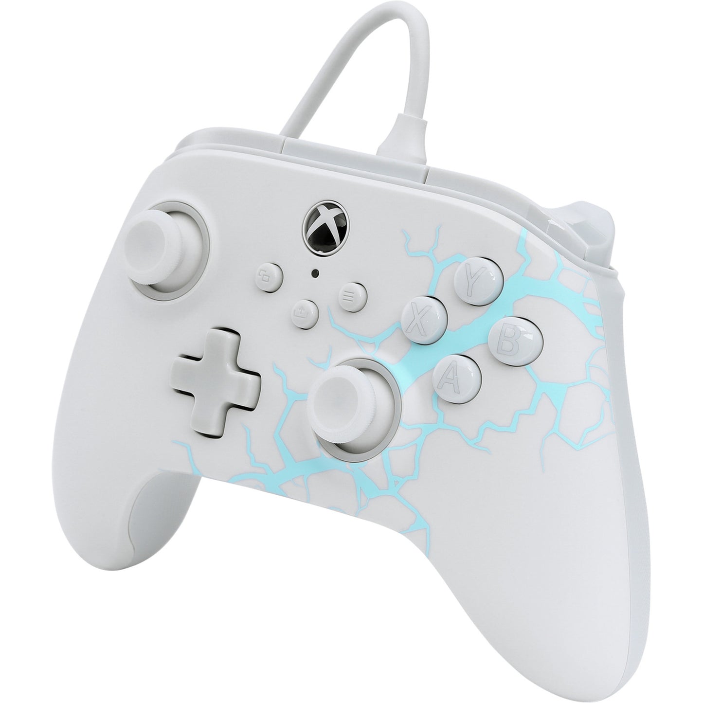 Controller Powera Advantage con cavo per xbox serie x|s - polar ice (bianco blu, xbox serie x|s, xbox one, PC)