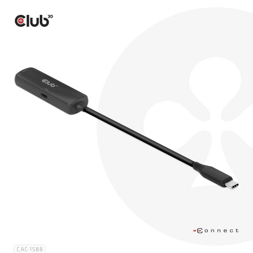 Adattatore Club 3D da USB-C a HDMI 2.1+ PD 3.0 da 100 watt (nero)