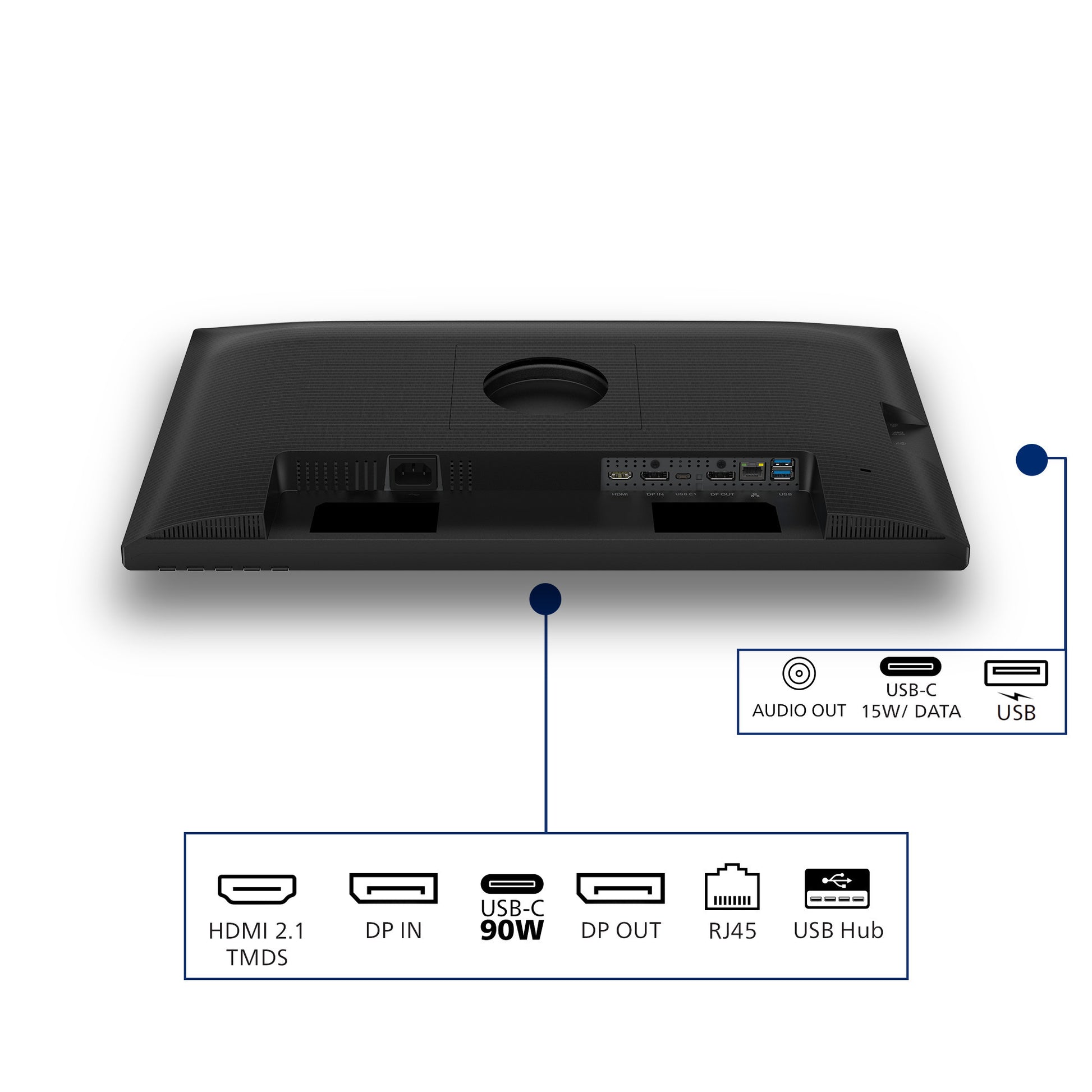 Monitor Philips 24b2u3601 00 23,8 (nero, HDMI, porta display, USB-C, LAN, audio, 120 Hz)