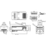 Goobay cat.5e rj-45 stp stekker (grijs, 10 stuks) - afbeelding 3