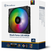 Silverstone shark force 120 argb case fan (zwart, 120 x 120 x 25 mm, pwm) - afbeelding 14