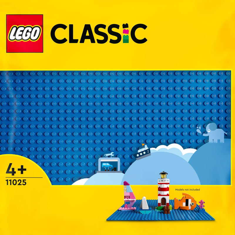Piatto di edificio blu lego 11025
