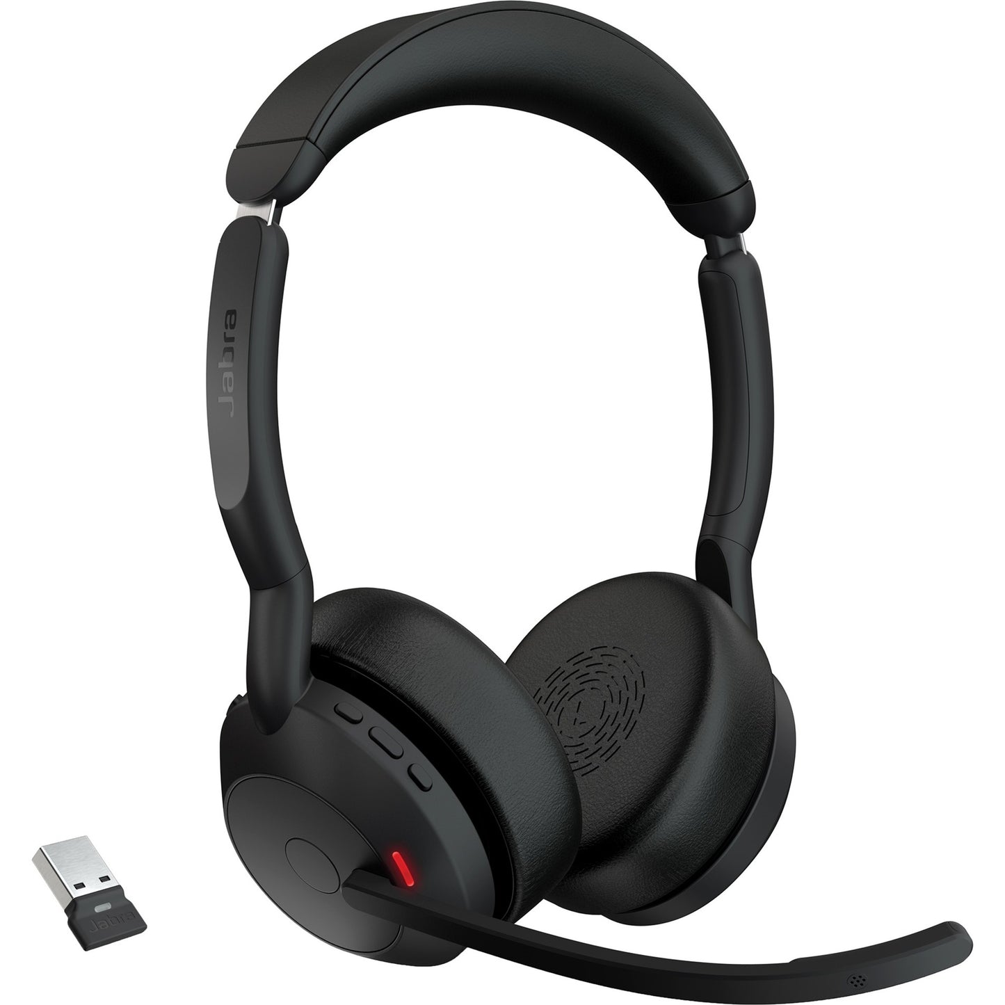 Jabra evoluciona2 55, auriculares supraaurales uc (negro, estéreo, USB-A, Link380a, certificado para Google Meet y Zoom)