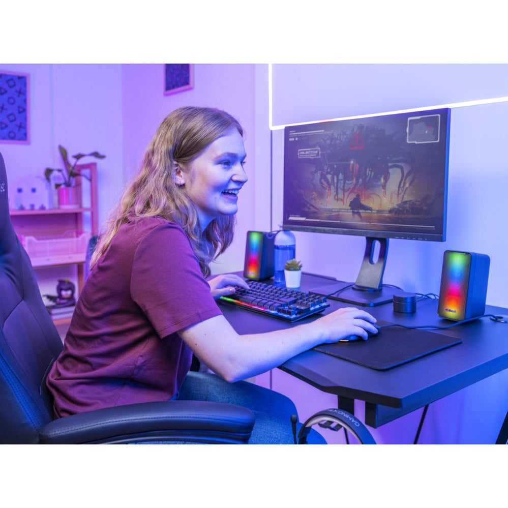 Confiar en el set de altavoces de 2.0 RGB ILUME 611 Wezz Illuminated 2.0