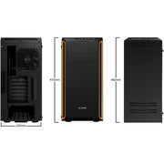 Be quiet! pure base 600 window midi tower behuizing (zwart oranje | 2x usb-a | tempered glass) - afbeelding 2