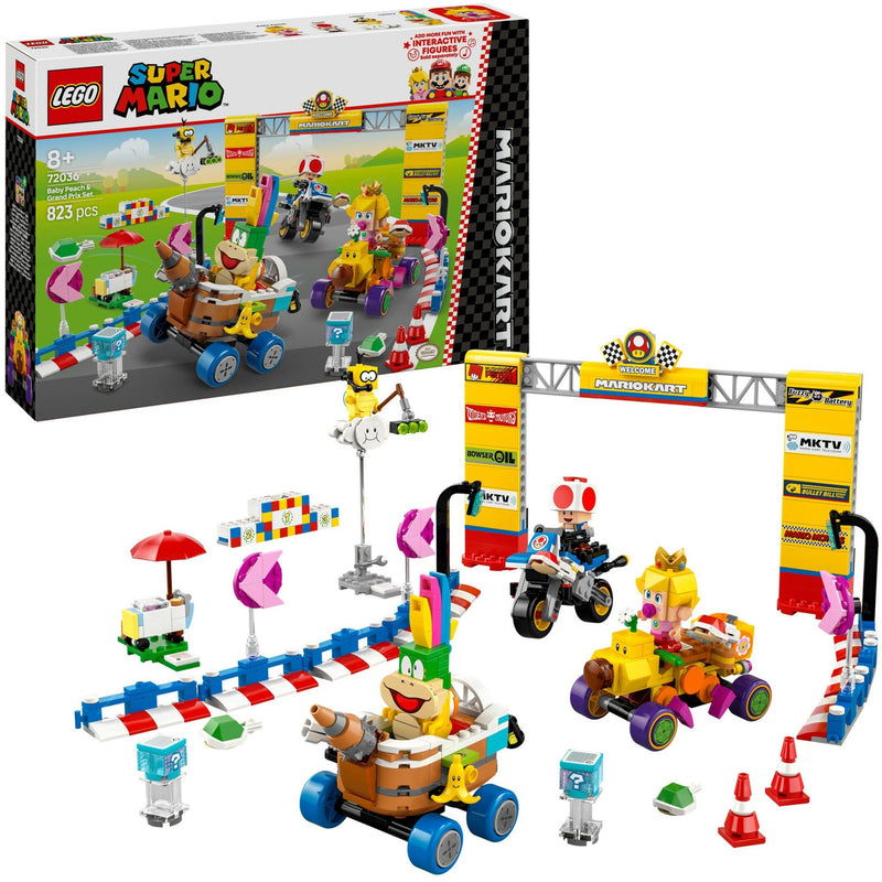 LEGO LEGO Super Mario 72036 Mario Kart Baby Peach y Grand Prix Set