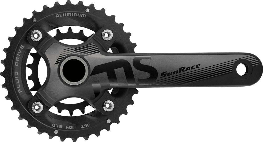 Sunrace crankstel hollowtech fcms66 10-speed 36 22t. 175mm incl. bbm97