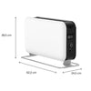 Calentador convector wifi Mill co1500maxwifi3 (blanco negro, 1500 vatios, wifi + control por aplicación)