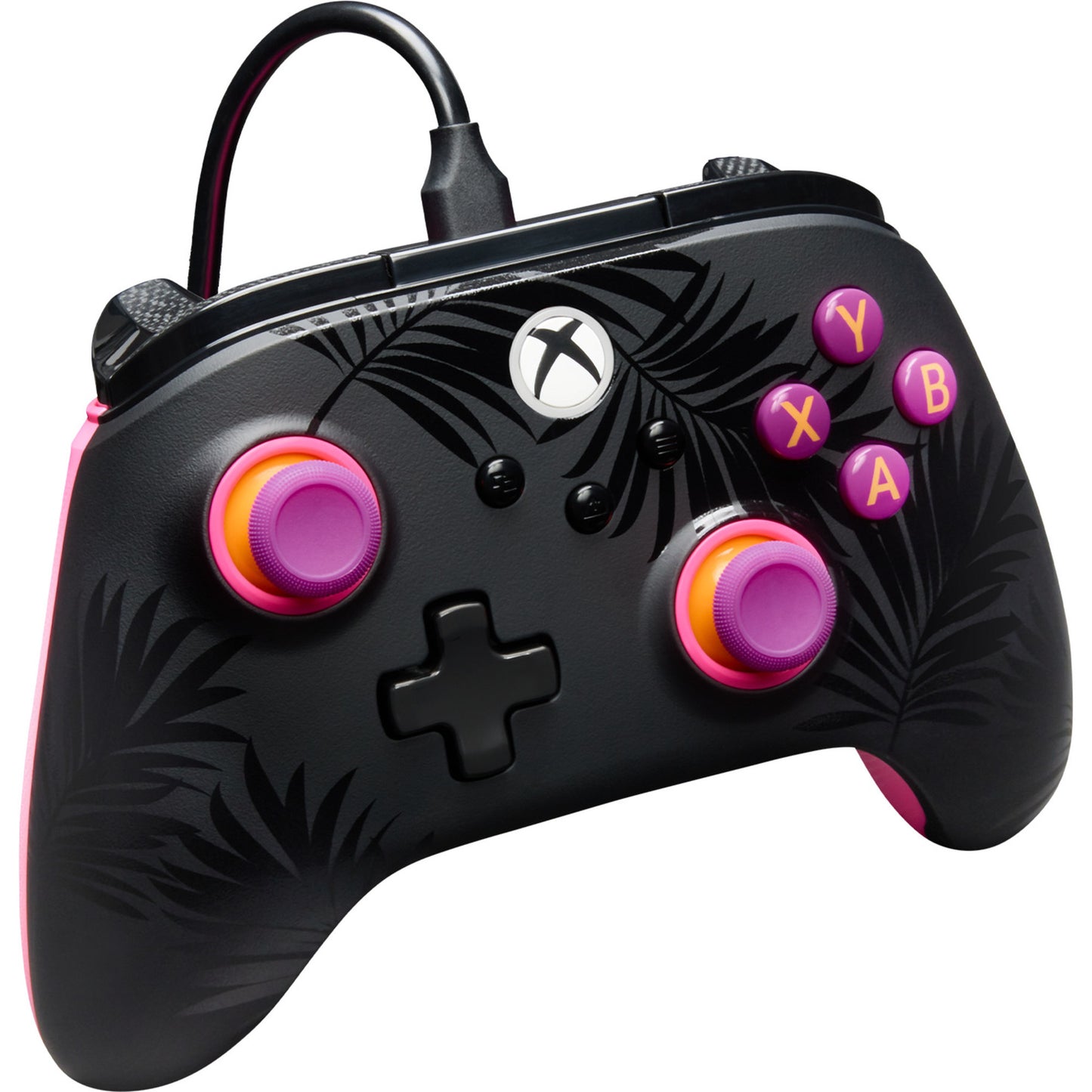 Vantaggio Powera plus controller cablato per xbox serie x|s - palme al chiaro di luna (rosa, xbox serie x|s, xbox one, PC)