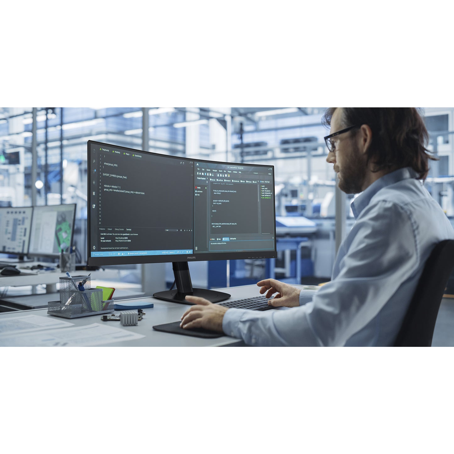 Philips 34b2u3600c Monitor ultraancho curvo de 34 (negro, HDMI, display port, 4x USB-A, USB-B, USB-C, RJ-45)