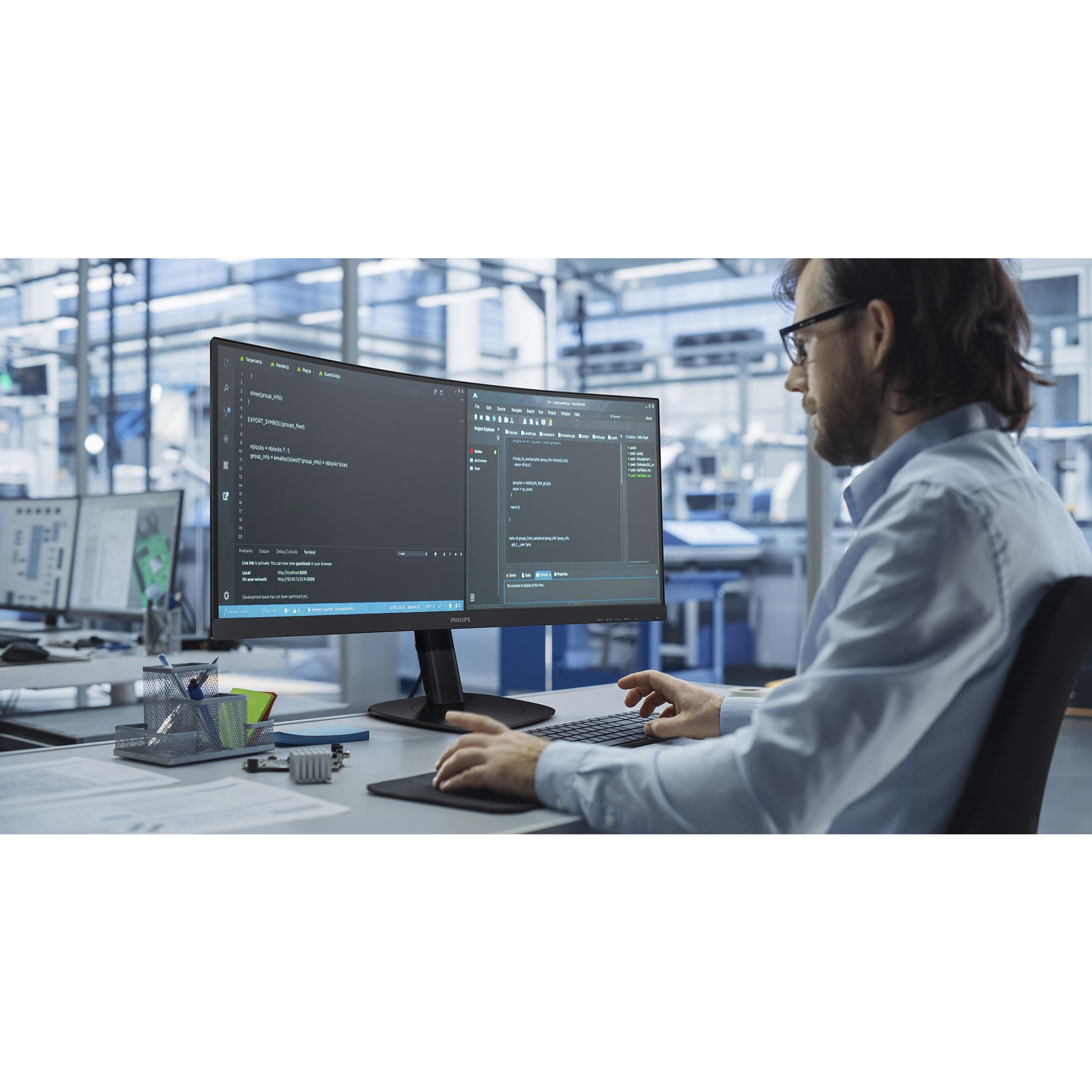 Philips 34b2u3600c Monitor ultraancho curvo de 34 (negro, HDMI, display port, 4x USB-A, USB-B, USB-C, RJ-45)