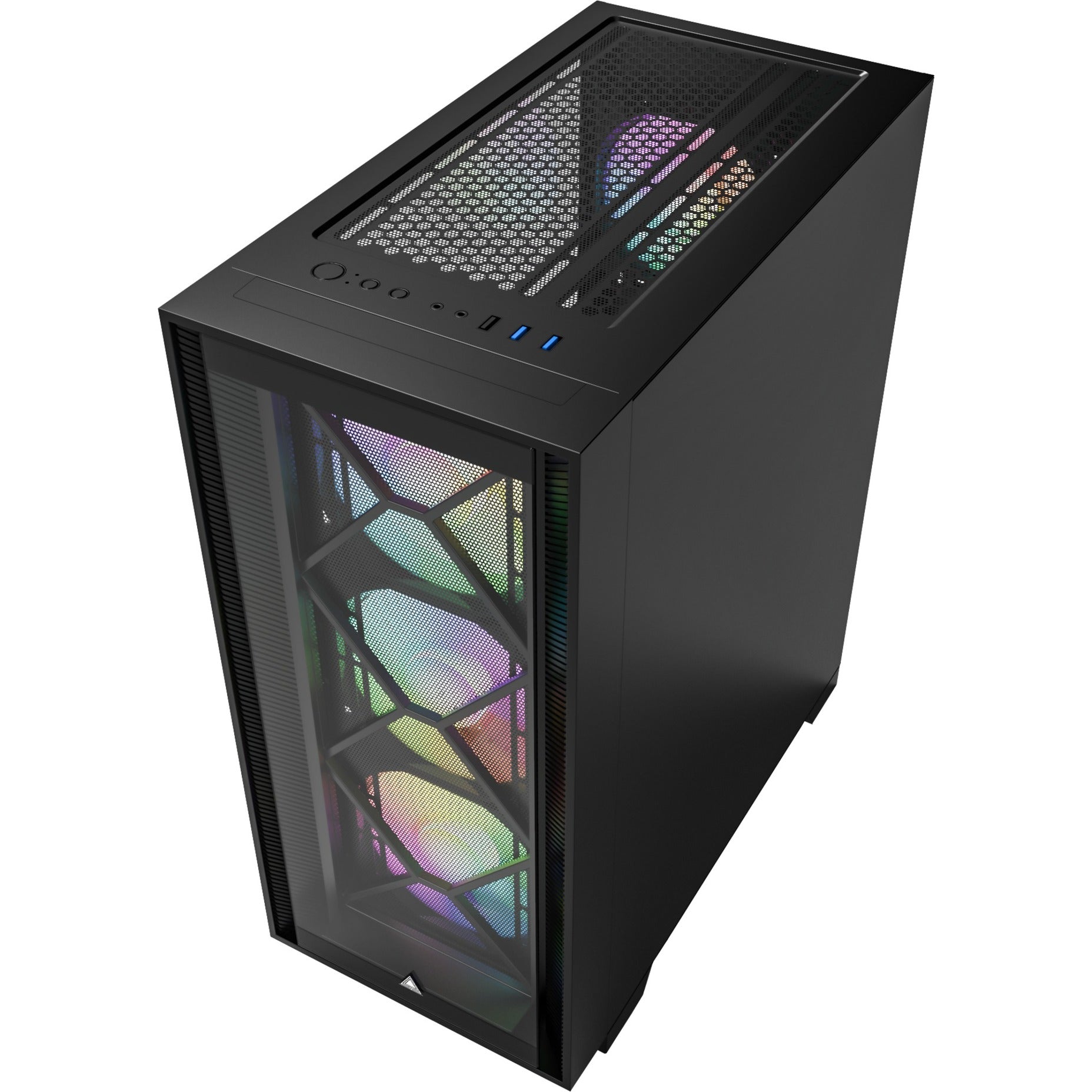 Montech air 1000 premium midi tower behuizing (zwart | 3x usb-a | tempered glass)