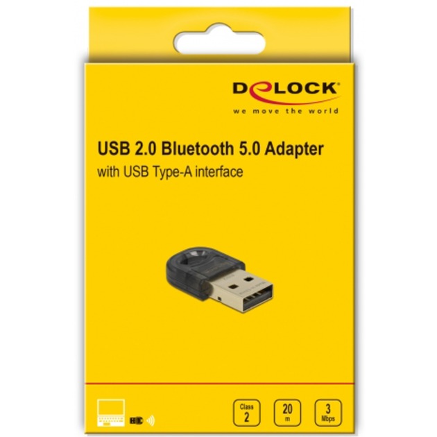 Delock USB 2.0 Bluetooth 5.0 mini adaptador