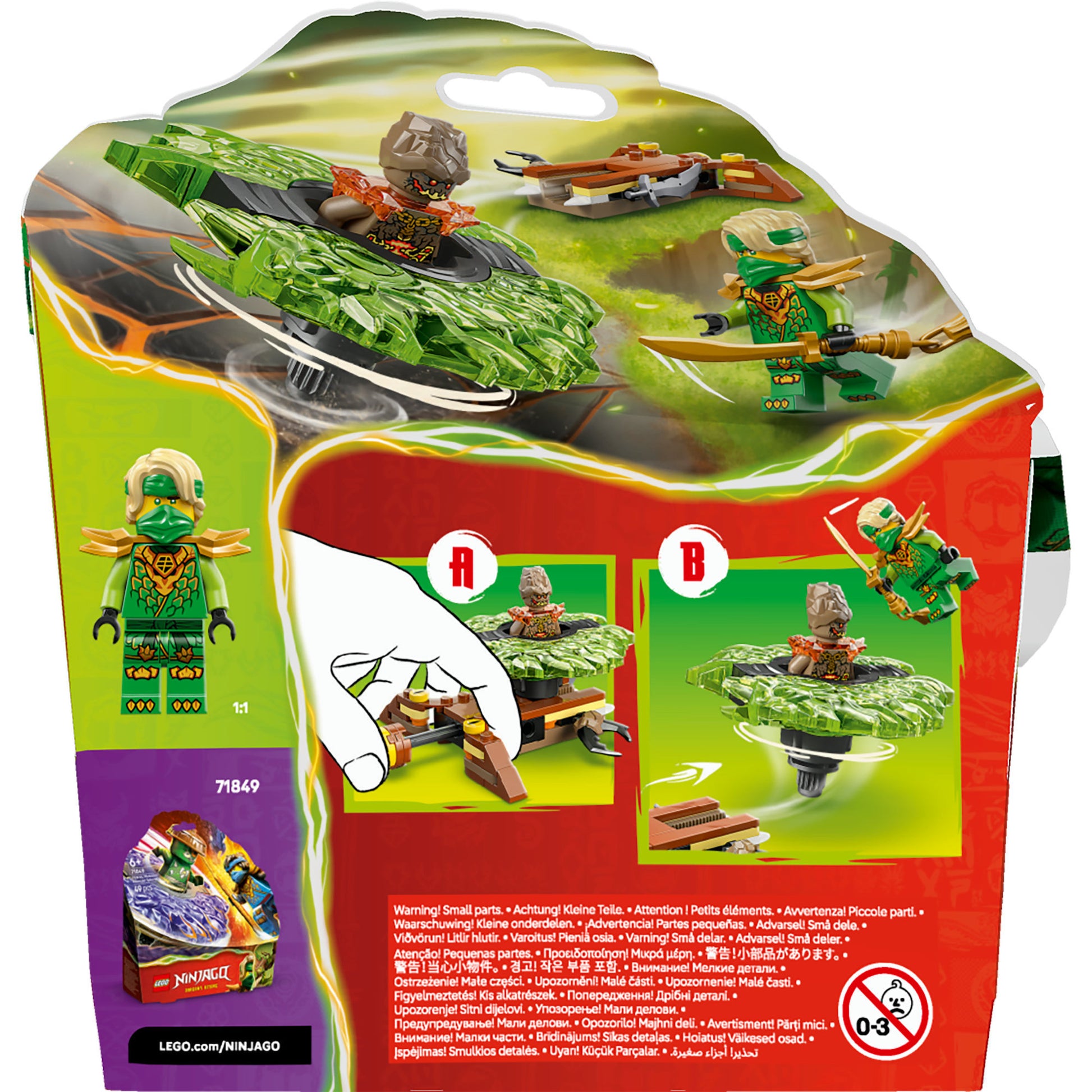 Lego Ninjago 71850 Campione di Lloyd contro la Terra nello spinner | 2 pezzi