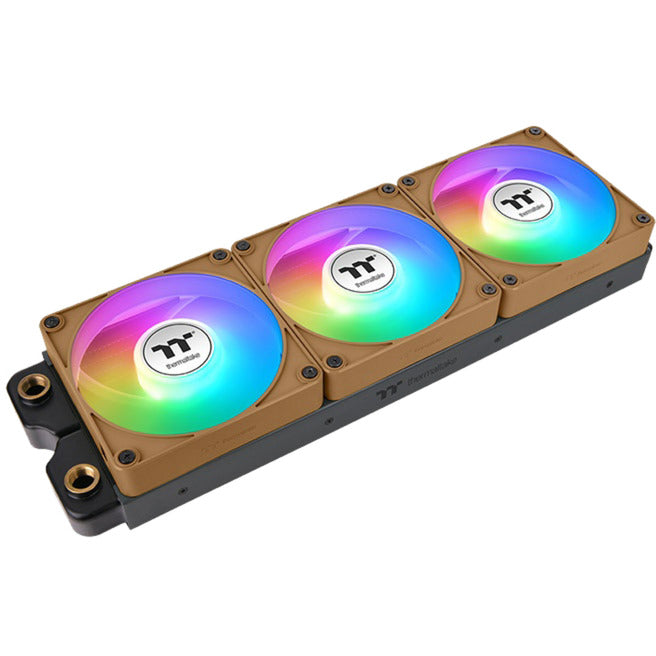 Thermaltake ct120 ex reverse argb sync ventola di raffreddamento per PC ghiaia sabbia (pacchetto da 3 ventole) ventole per case (marrone chiaro, 3 pezzi, 120 x 120 x 25 mm, pwm)