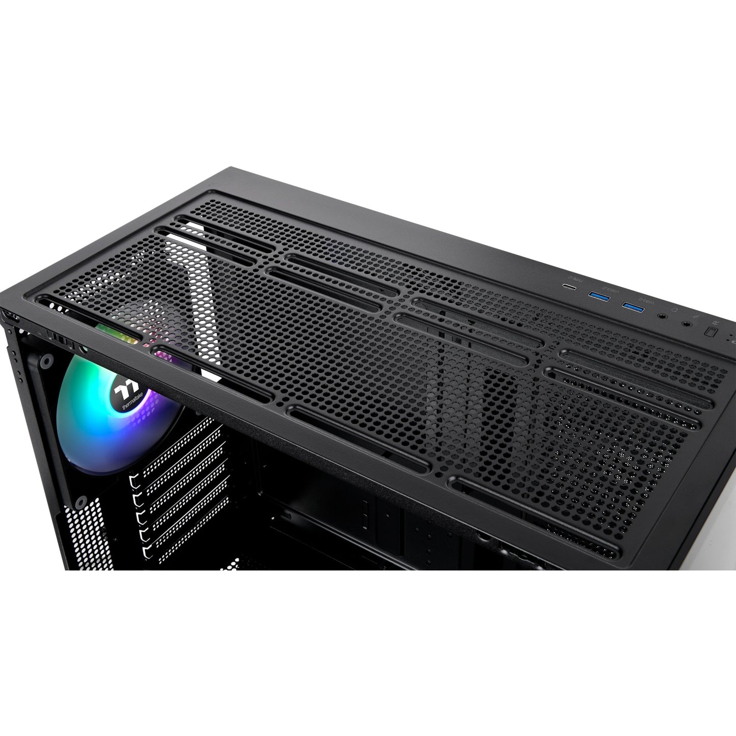 Carcasa de torre midi Thermaltake view 270 tg argb (negro | 2x usb-a | 1x usb-c | rgb | vidrio templado)