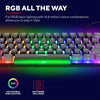 Trust gxt 867 acira 60% mini mechanisch gaming toetsenbord (zwart, us lay-out (qwerty), outemu red, 60%, rgb)