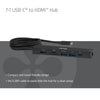 Club 3D CSV-2555 7-1 Hub USB-C a HDMI (Negro, 4K60Hz, PD3.1 140W, USB-A, USB-C, LAN, MicroSD)