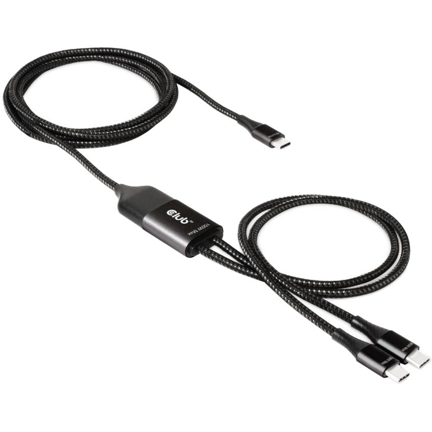 Club 3D USB Type-C, Y Cable de carga a 2x USB Type-C