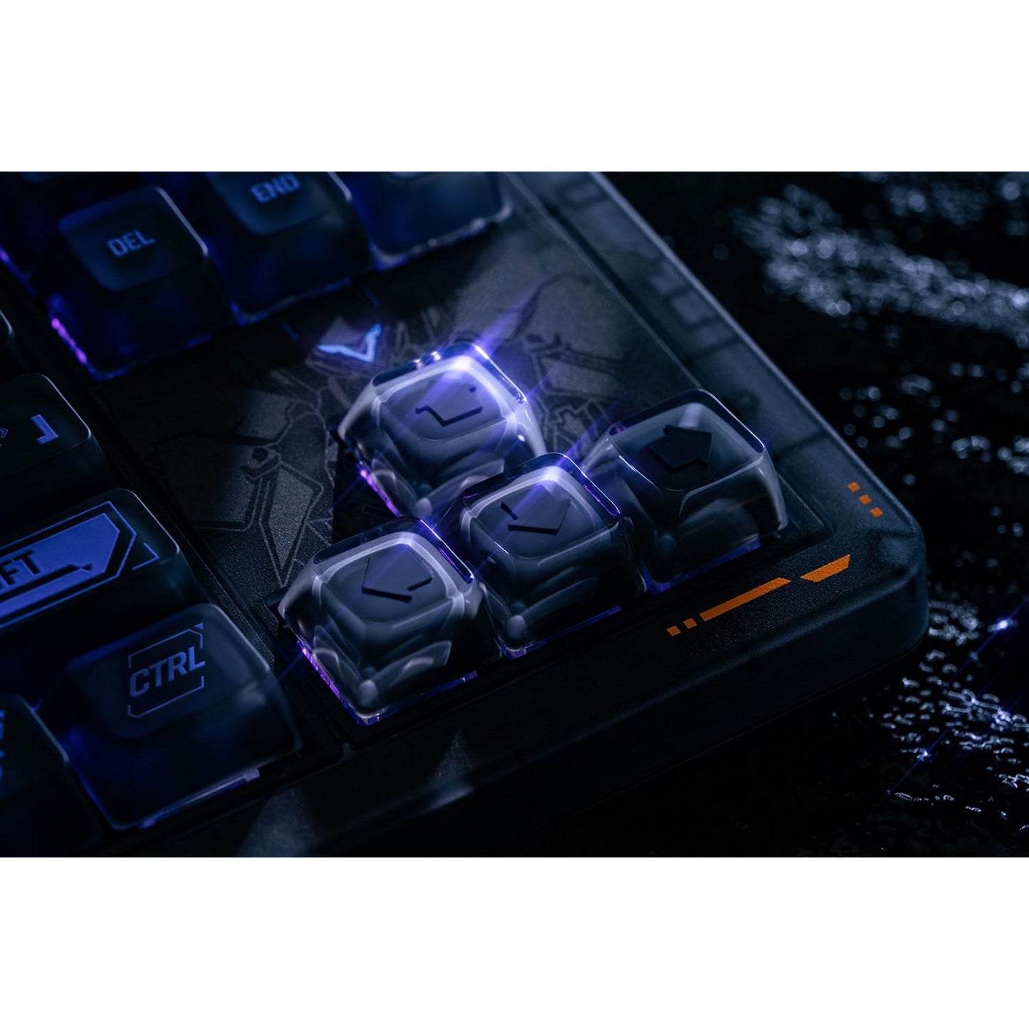 Teclado mecánico 8bitdo retro 87 - mecha break, teclado para juegos (negro azul, diseño estadounidense, kailh box jellyfish pro polish, tkl, teclas abs, hot-swap, bluetooth le 5.0, inalámbrico 2.4ghz, usb)