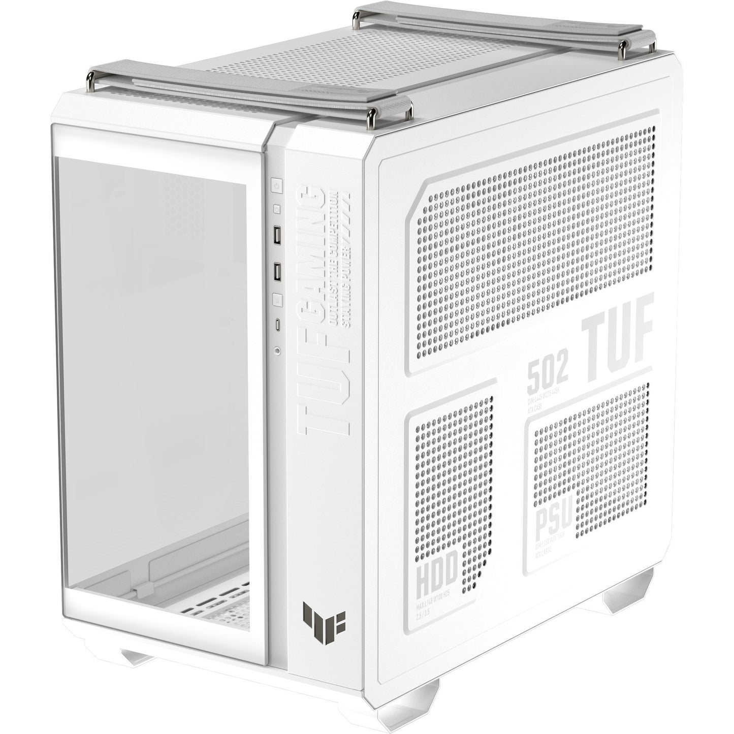 Custodia midi tower Asus tuf gaming gt502 Horizon Argb (bianco | 3x USB-A | 1x USB-C | vetro temperato)