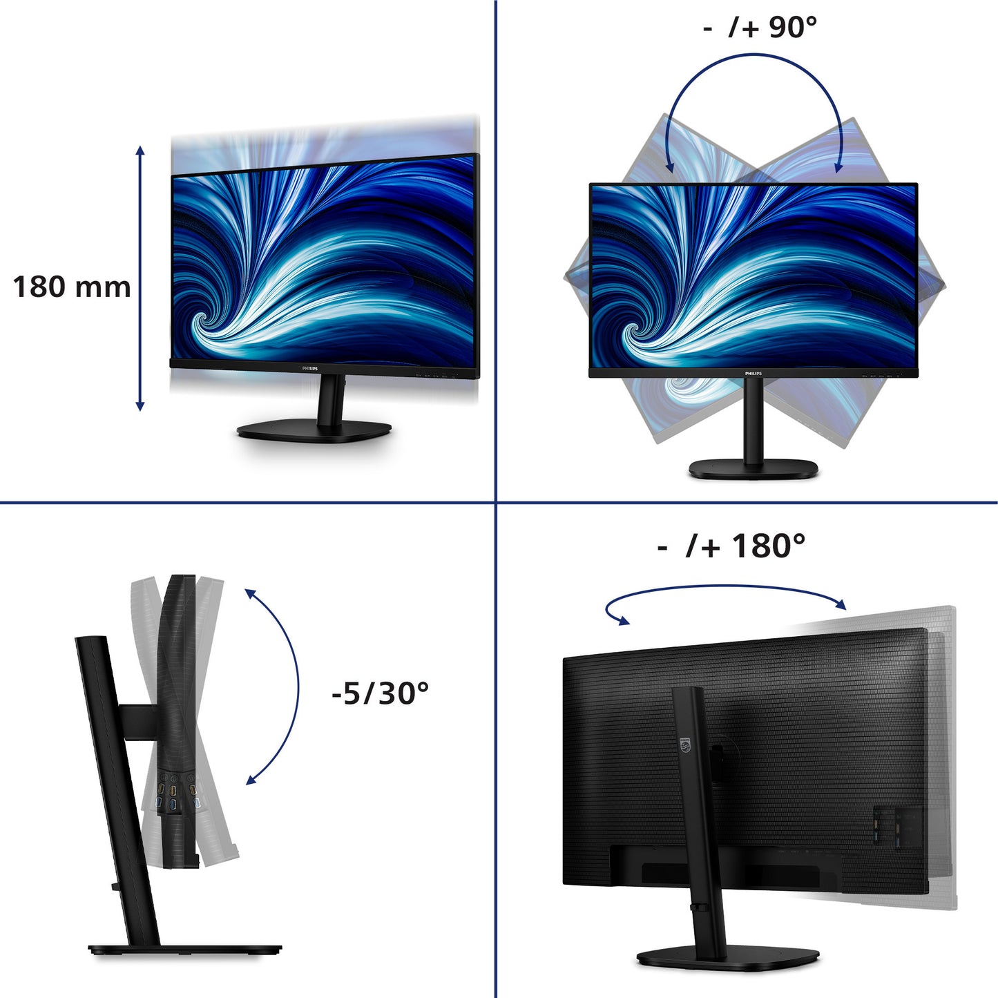 Monitor Philips 32b2n3500 31.5 (negro, 2x HDMI, display port, 3x USB-A, USB-B)