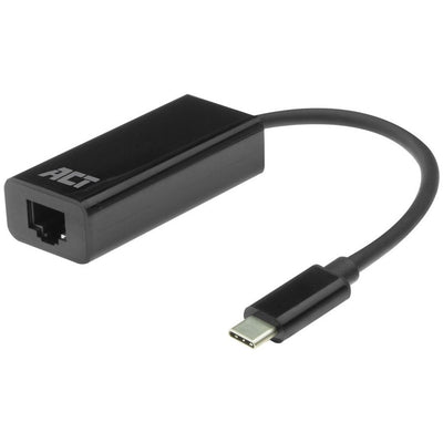 Act connectivity usb-c gigabit netwerkadapter (zwart)