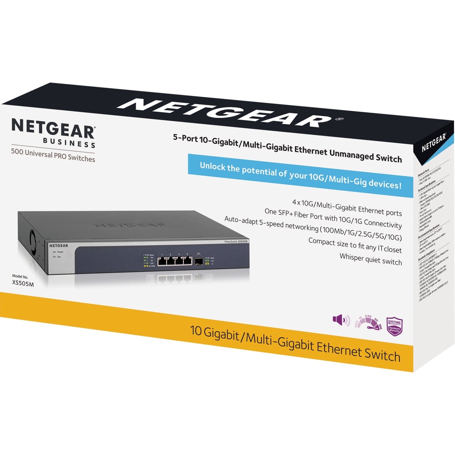 Interruttore non gestito Netgear XS505M