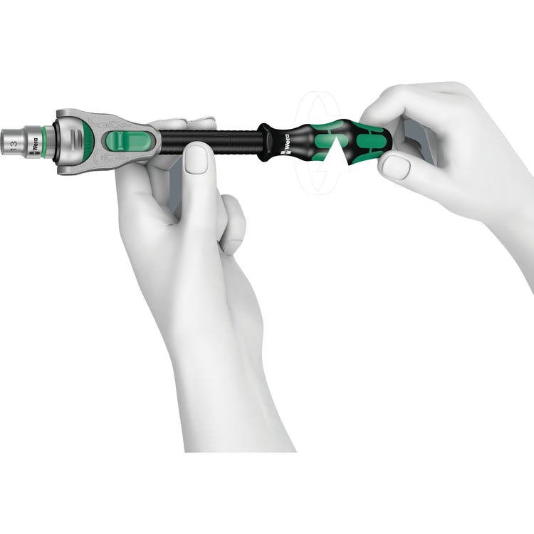 Wera 8100 sc 6 zyklop speed-ratelset, 1 2 -aandrijving gereedschapsset (zwart groen, 28-delig)